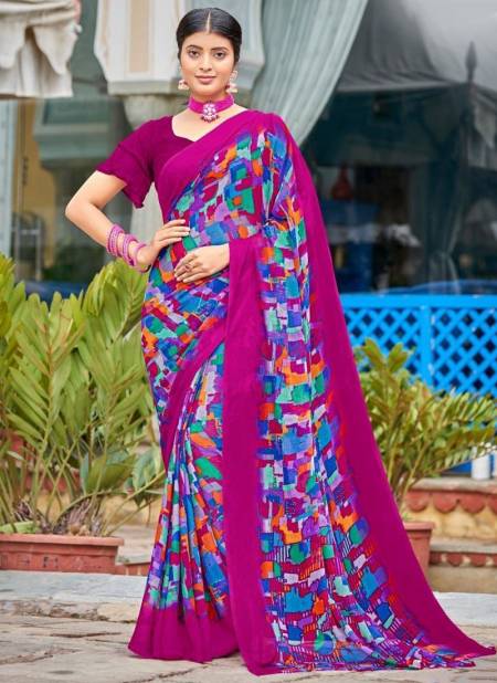 Pink Colour Ruchi Star Chiffon New Latest Daily Wear Designer Fancy Saree Collection 18101 D